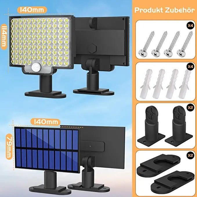 106 LED solarna zidna svjetiljka za dvorište