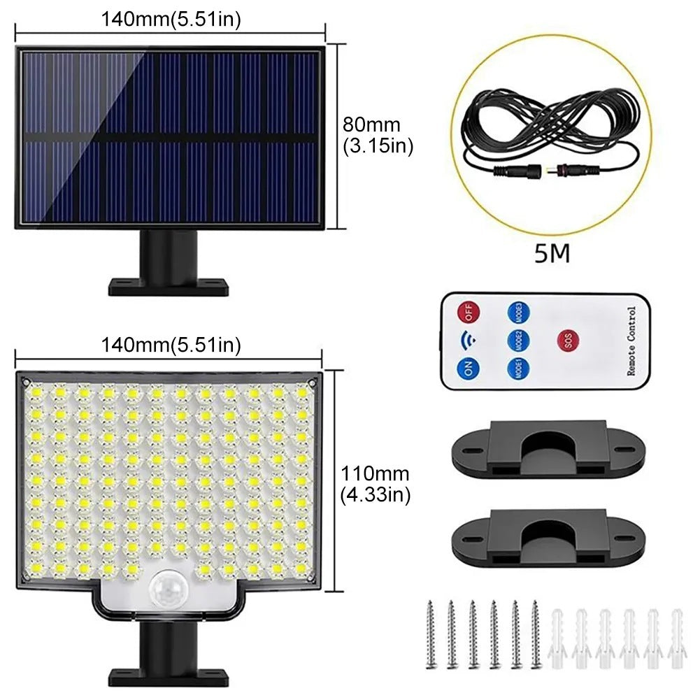 106 LED solarna zidna svjetiljka za dvorište