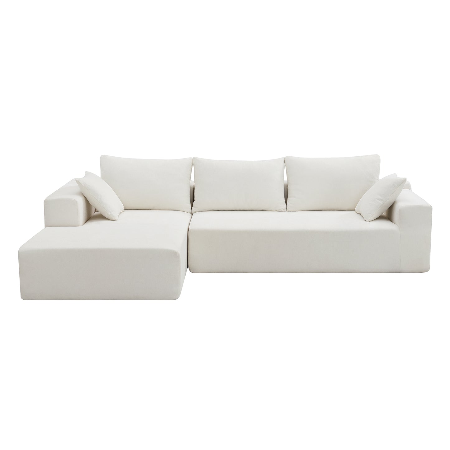 Modularni kutni set za dnevni boravak 277 x 173 cm – moderna minimalistička bijela sofa