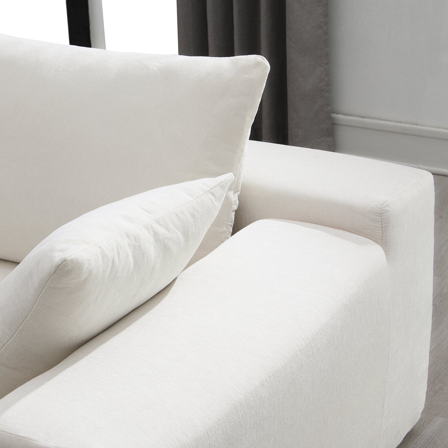 Modularni kutni set za dnevni boravak 277 x 173 cm – moderna minimalistička bijela sofa