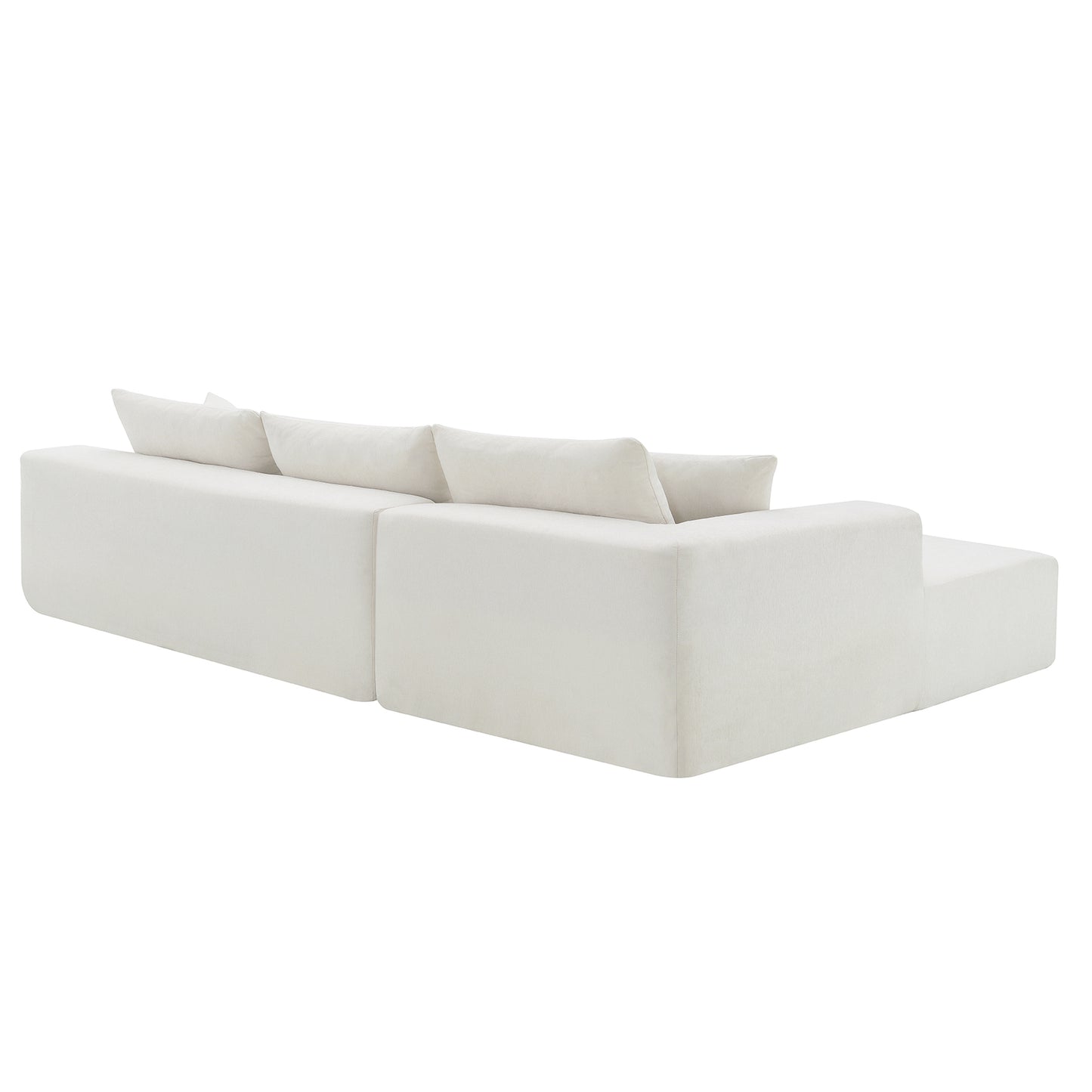 Modularni kutni set za dnevni boravak 277 x 173 cm – moderna minimalistička bijela sofa