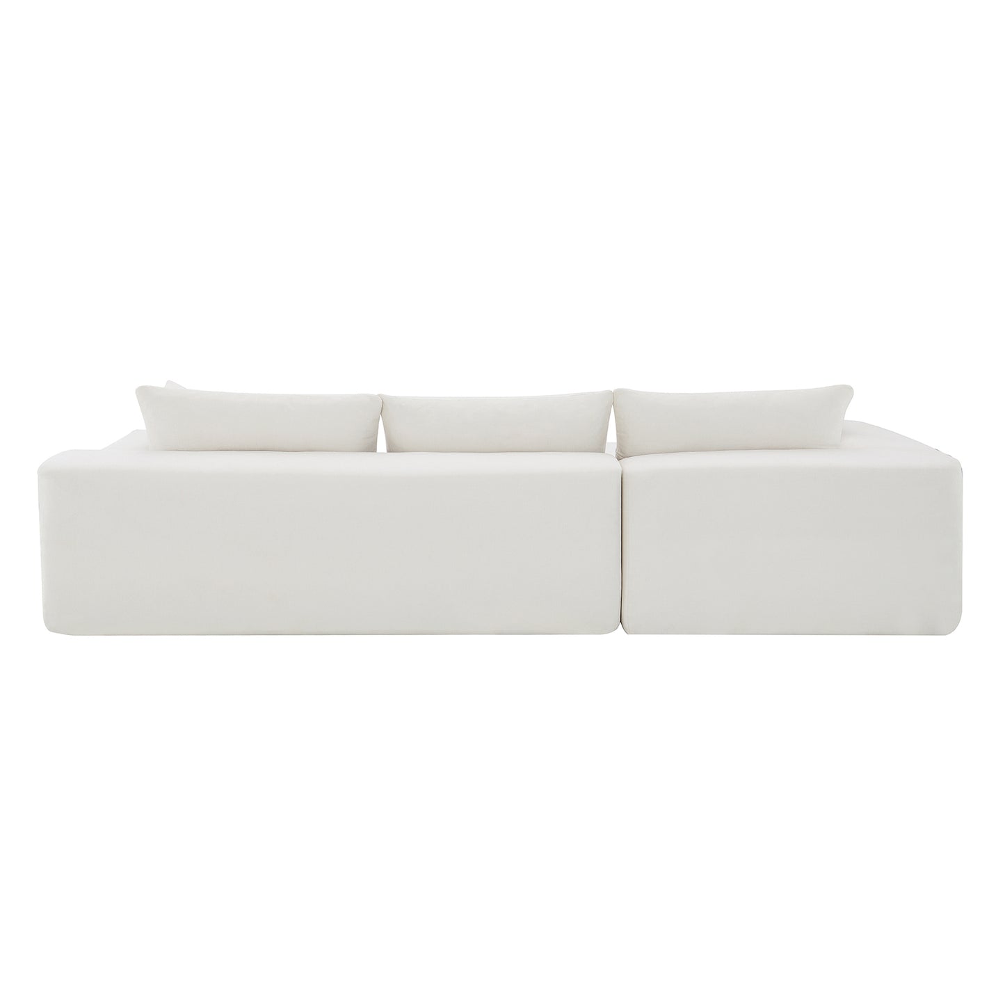 Modularni kutni set za dnevni boravak 277 x 173 cm – moderna minimalistička bijela sofa