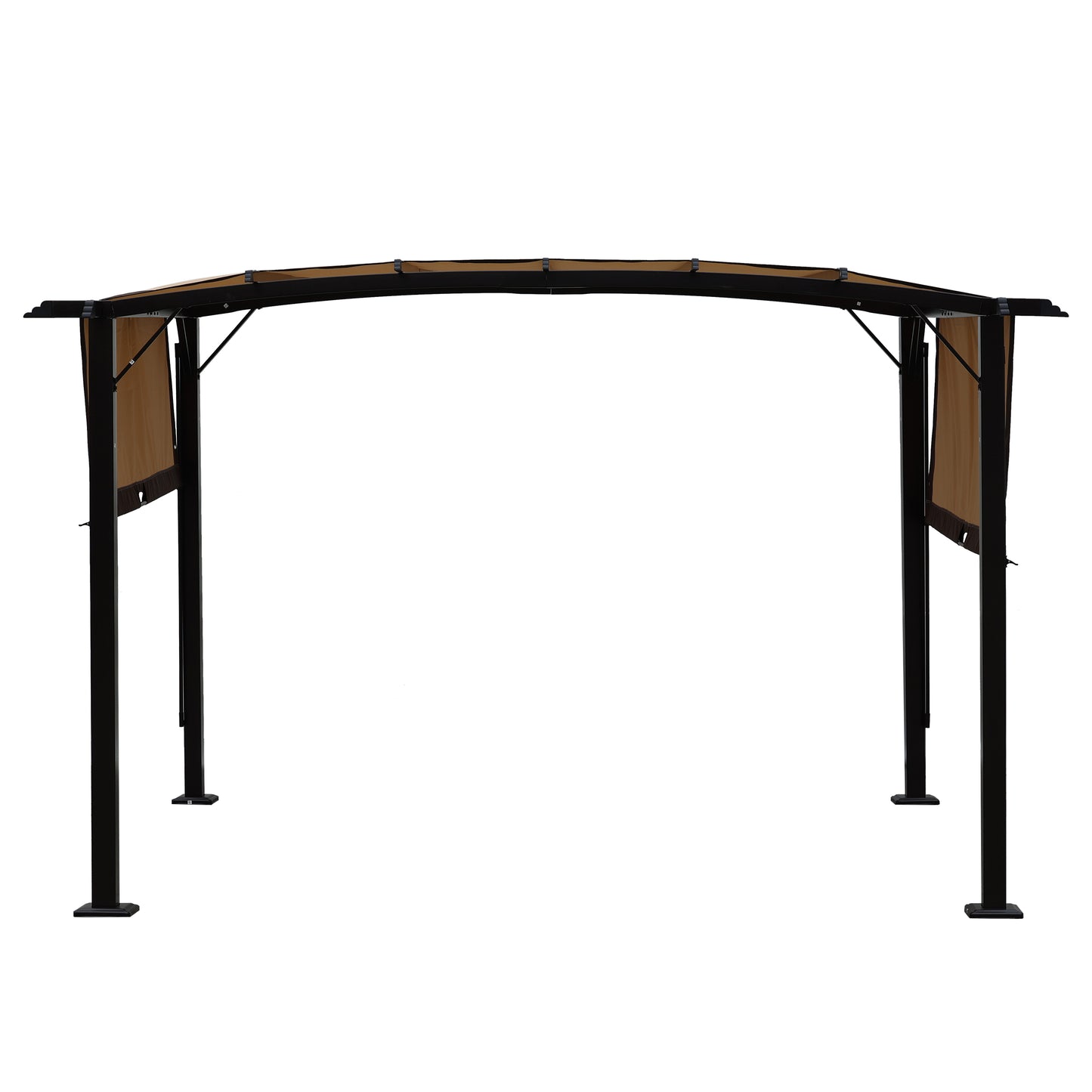 3,66 x 2,74 m vanjska pergola – vrtni paviljon s pomičnim sjenilom, čeličnim okvirom i tendom za zaštitu od sunca, idealna za vrtove