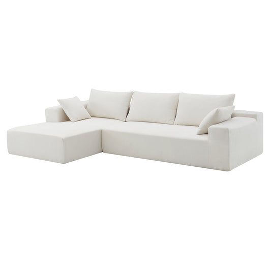 Modularni kutni set za dnevni boravak 277 x 173 cm – moderna minimalistička bijela sofa