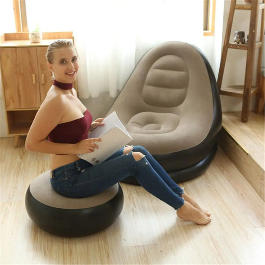 Napuhavanje, madrac, lijena sofa, ležaljka, udobna stolica za noge, jedna vreća za sjedenje za kućnu i vanjsku upotrebu