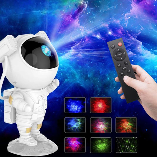 Noćna svjetiljka astronaut – projektor zvjezdanog neba i polarne svjetlosti, kreativna stolna lampa s atmosferičnim svjetlom